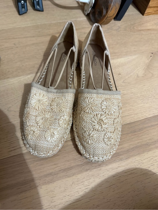 Style & Co. Shoes - Style & Co. Beige Floral Embroidered Espadrille Flats
